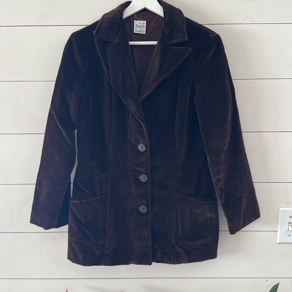 Vintage Paddle & Saddle Brown Velvet